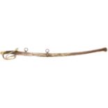 1822 French pattern cavalry sabre and scabbard,
