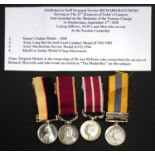Set of four miniature medals