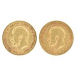 Two King George V, Half-Sovereigns, 1913 and 1914 (2).