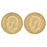 Two King George V, Half-Sovereigns, 1911 and 1912 (2).