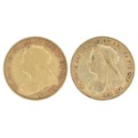 Two Queen Victoria, Half-Sovereigns, 1896 and 1897 (2).