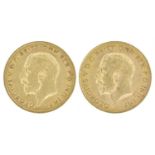 Two King George V, Half-Sovereigns, 1913 and 1914 (2).