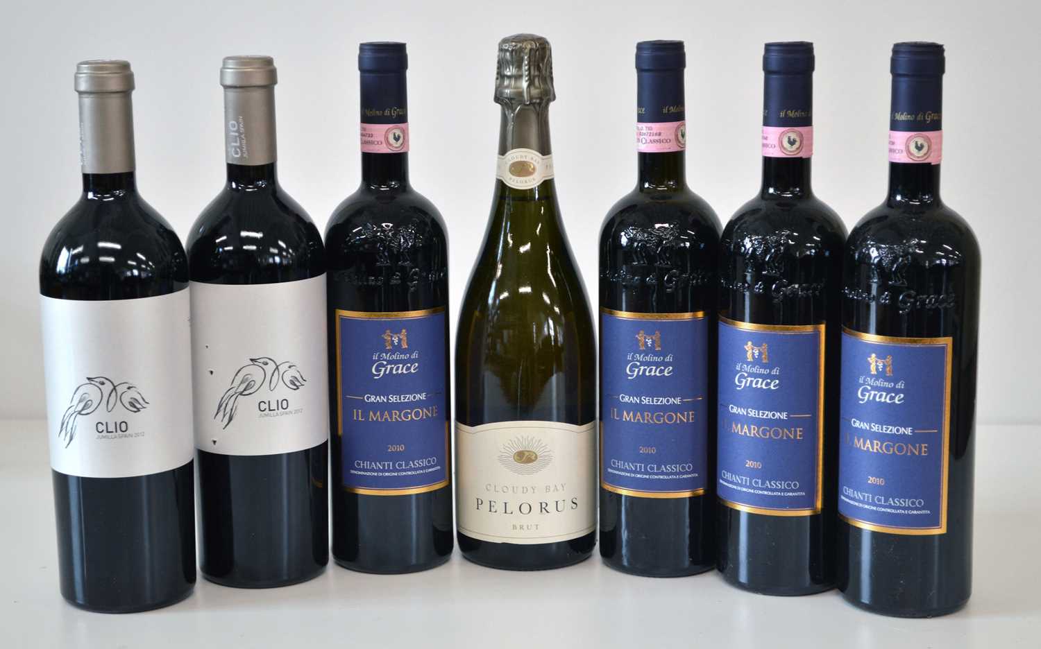 7 bottles Mixed Lot very fine Chianti Classico, Jumilla and Pelorus Brut