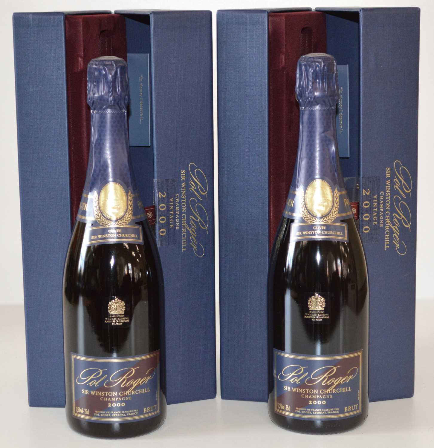 2 bottles Champagne Pol Roger ‘Cuvee Sir Winston Churchill’ Vintage 2000
