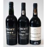 3 bottles Mixed Lot of Vintage Port