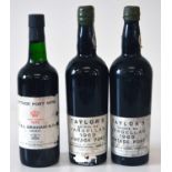 3 bottles Mixed Lot of Vintage Port