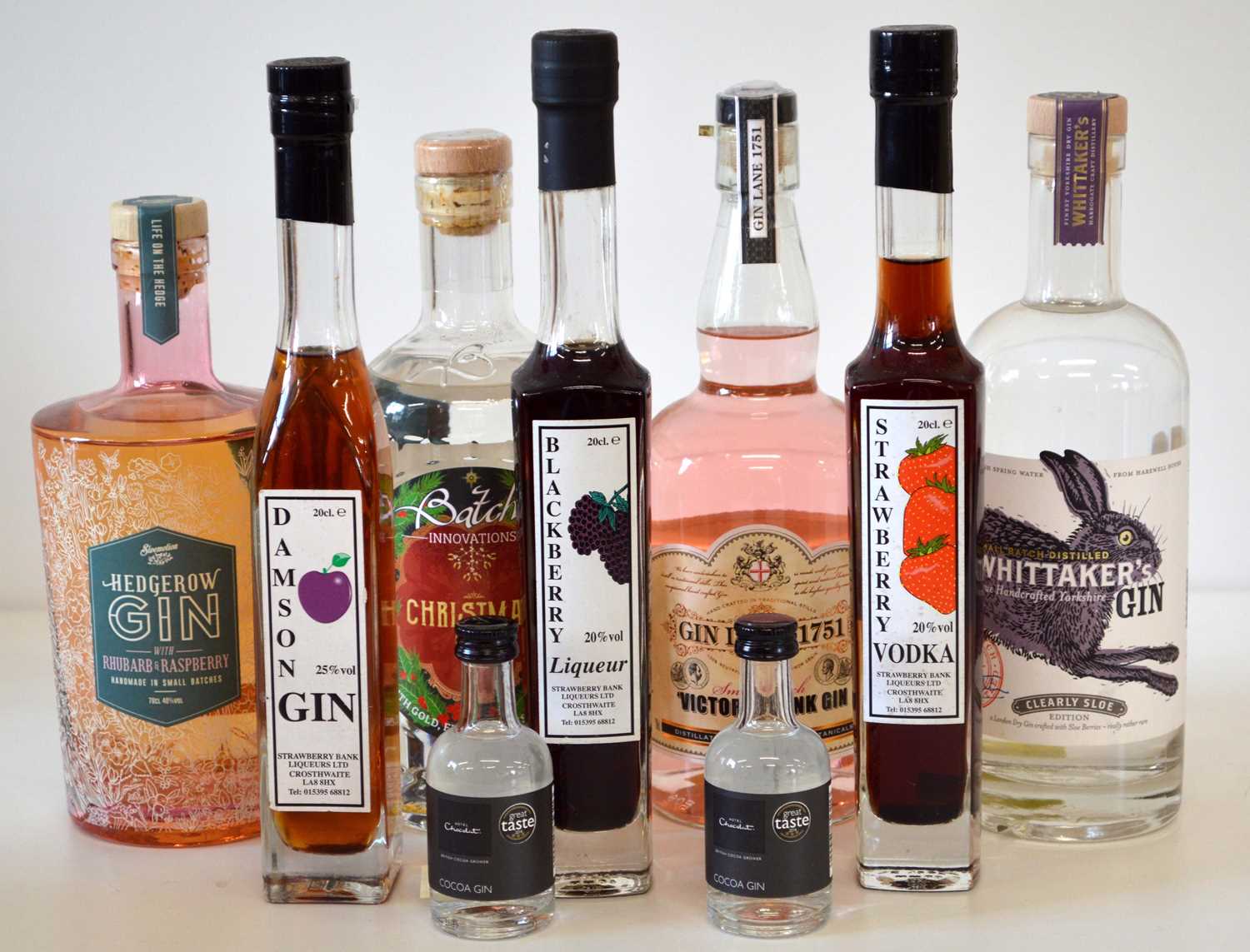 7 bottles Mixed Lot Fine Gins and Liqueurs