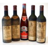 5 bottles Mixed Lot 1959 1er Grand Cru Classe Pauillac and Numbered release Niersteiner Spiegelberg