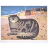 Mary Fedden R.A. (British 1915-2012) "Cat on a Cornish Beach"