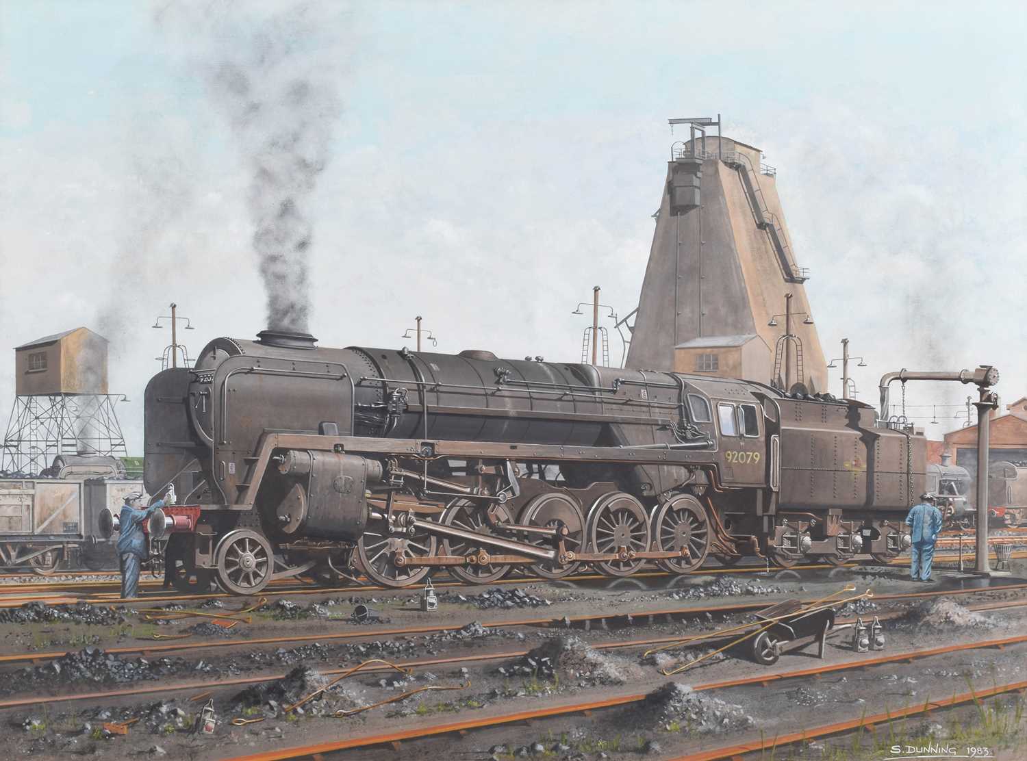 Stephen Dunning (British 20th century) "The Final Years" - A British Railways Standard 9F at London'