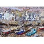 Rob Leckey (British 20th/21st century) "Low Tide at Cemaes Bay, Anglesey"