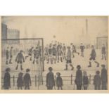 L.S. Lowry R.A. (British 1887-1976) "The Football Match"