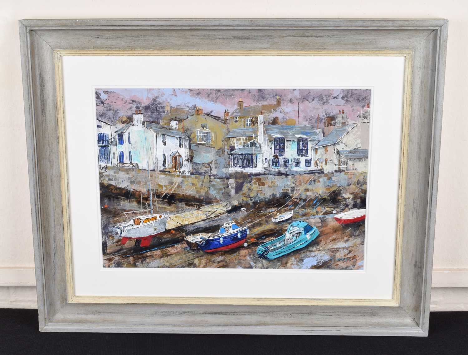 Rob Leckey (British 20th/21st century) "Low Tide at Cemaes Bay, Anglesey" - Image 2 of 2