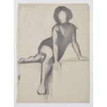 L.S. Lowry R.A. (British 1887-1976) "Dancer Resting"