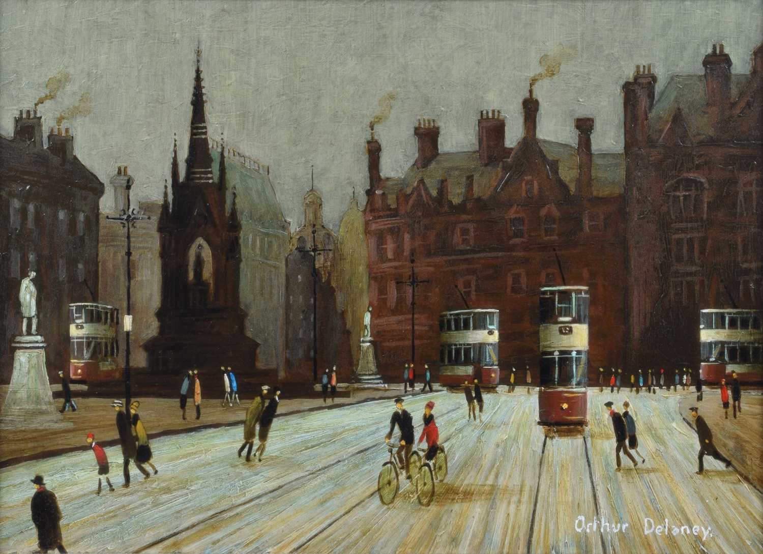 Arthur Delaney (British 1927-1987) "Albert Square, Manchester"