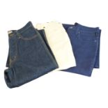Three pairs of designer jeans,