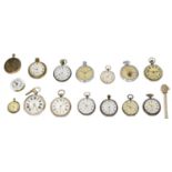 A large selection of pocket watches,