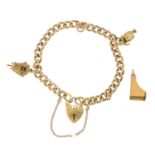 A 9ct gold charm bracelet,