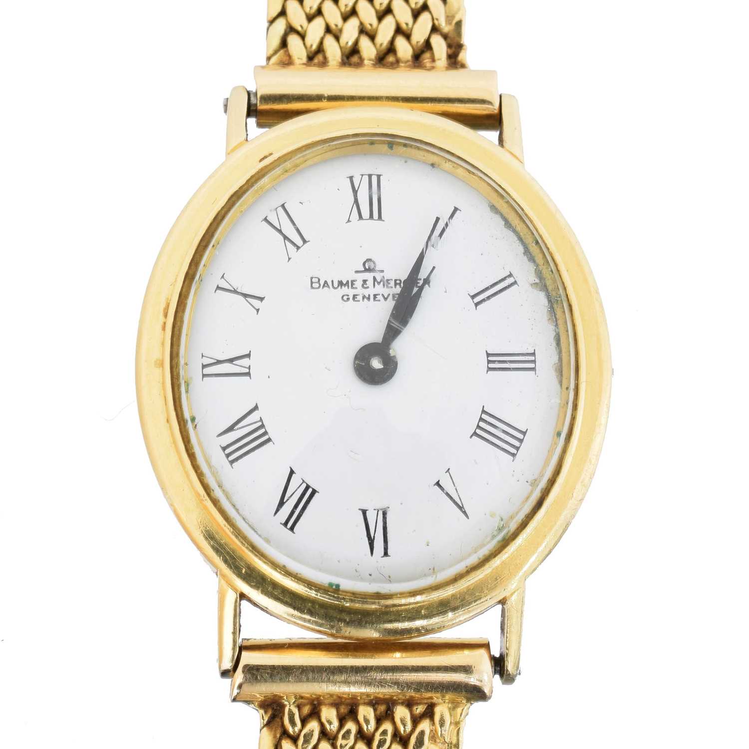 A 1970s 18ct gold Baume & Mercier manual wind wristwatch,
