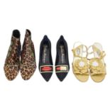 Three pairs of Lulu Guinness shoes,