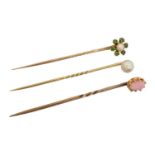 Three stickpins,