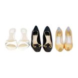 Three pairs of Christian Dior heels,