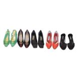 Five pairs of designer shoes,