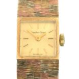 A 1970s 9ct gold Bueche Girod manual wind wristwatch,