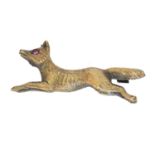 An early 20th century fox brooch,