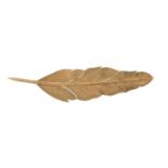 A 9ct gold feather brooch,