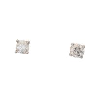 A pair of 9ct gold diamond stud earrings,