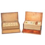 123 Microscope Slides in Two Boxes