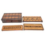 Four 19th Century Cribbage Boards