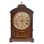 Regency Rosewood and Brass Inlaid Double Fusee Bracket Clock