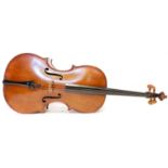 Cello with bow and case