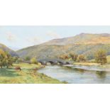 Ridgard Hartley R.C.A. (1893-1924) "The Bridge, Llanelltyd, Merionethshire"