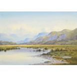Edward Horace Thompson (British 1879-1949) Lake scene