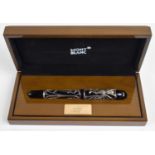 Montblanc, Andrew Carnegie, limited edition fountain pen with box and certificate.