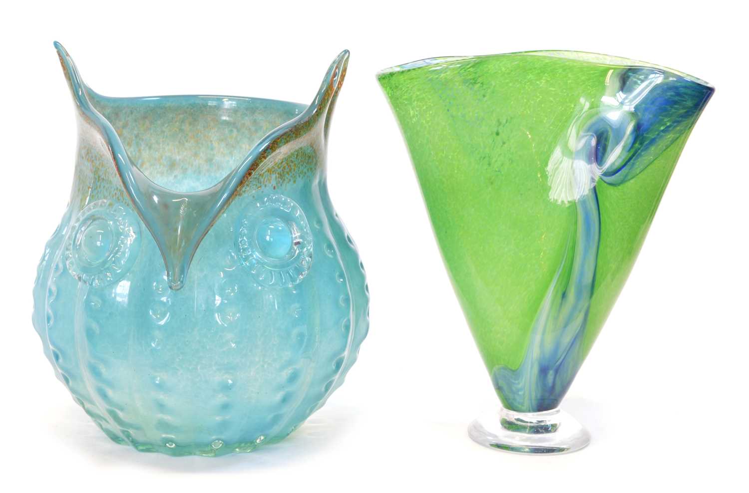 Two Art Glass Vases