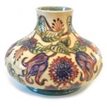 Moorcroft Tahiti Pattern Squat Vase