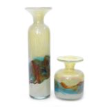 Two Mdina Maltese Glass Vases