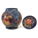 Moorcroft Finches Pattern Vase and Pin Tray
