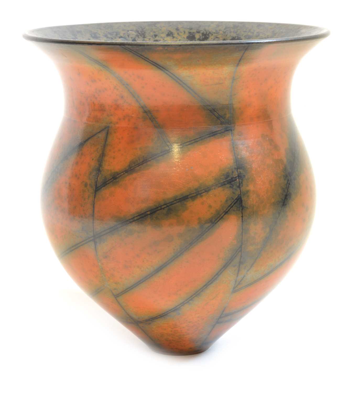 Terra-Sigillata Thrown and Burnished Earthenware Vase Duncan Ross (British 1943)