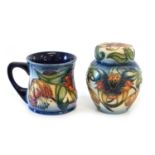 Moorcroft Ginger Jar and Mug