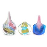 Three Maltese Glass Vases