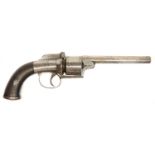 Percussion transitional revolver, 5.5 inch 64 bore barrel engraved 'Improved revolver', six shot