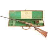 Unusual cased Holland and Holland .295 rook rifle