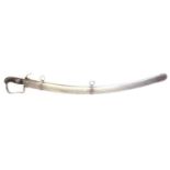 Modern replica of a 1796 pattern light cavalry sabre and scabbard,