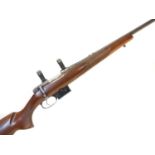 CZ 527 American .222 bolt action rifle, with 22 inch barrel, chequered stock and one magazine,