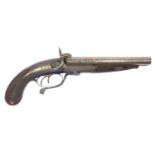 Pinfire 28 bore rifled double barrel Howdah pistol by W. & J. Kavanah,